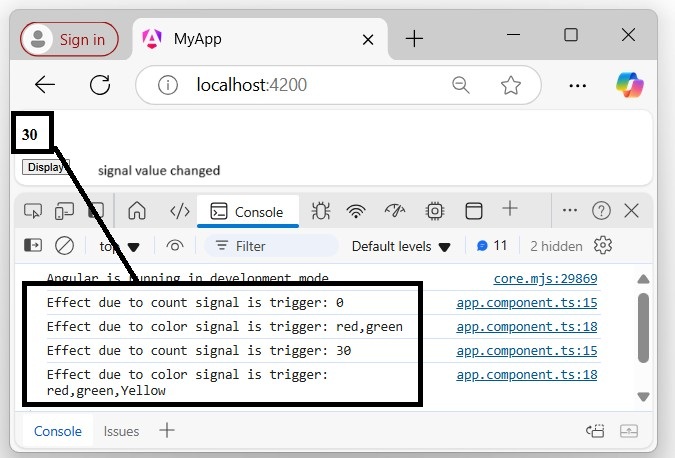 Angular effects effects