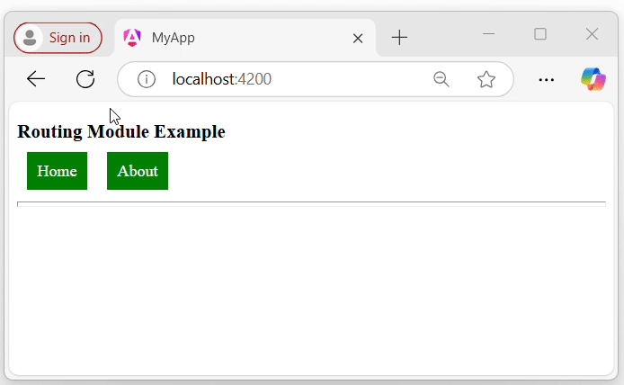 Angular Routing Module Routing Module
