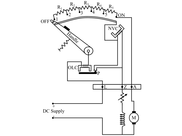 Working Principle of a Three-Point Starter