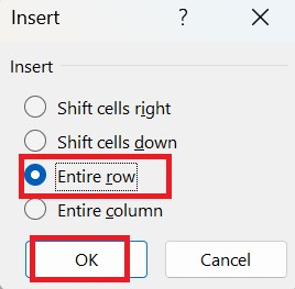 Entire Row 1