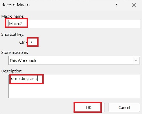 Record a Macros