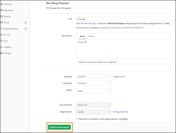 GitLab Merge Request